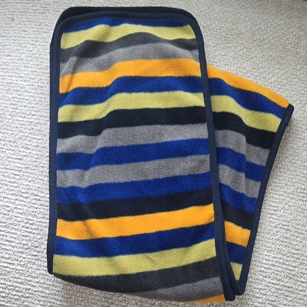 GAP Kids Striped Scarf - Blue, Yellow, Gray.